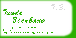 tunde bierbaum business card